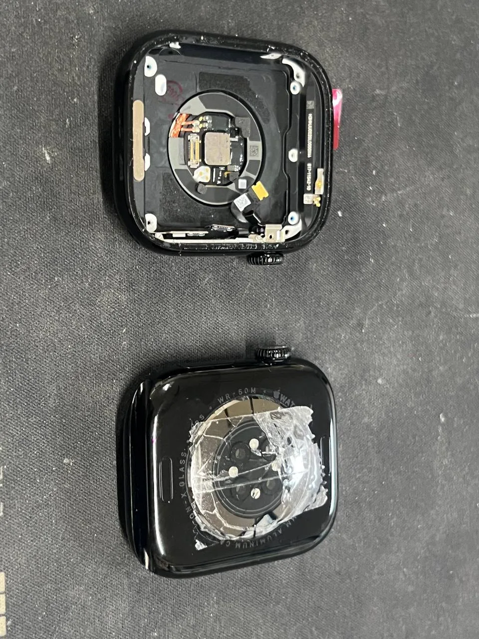 광진구 구의동 에서 강변점 방문 애플워치 10세대 46mm 뒷면 유리 파손 사례